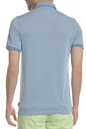 TED BAKER-Ανδρικό πόλο t-shirt TED BAKER JAKTURC SOFT TOUCH γαλάζιο